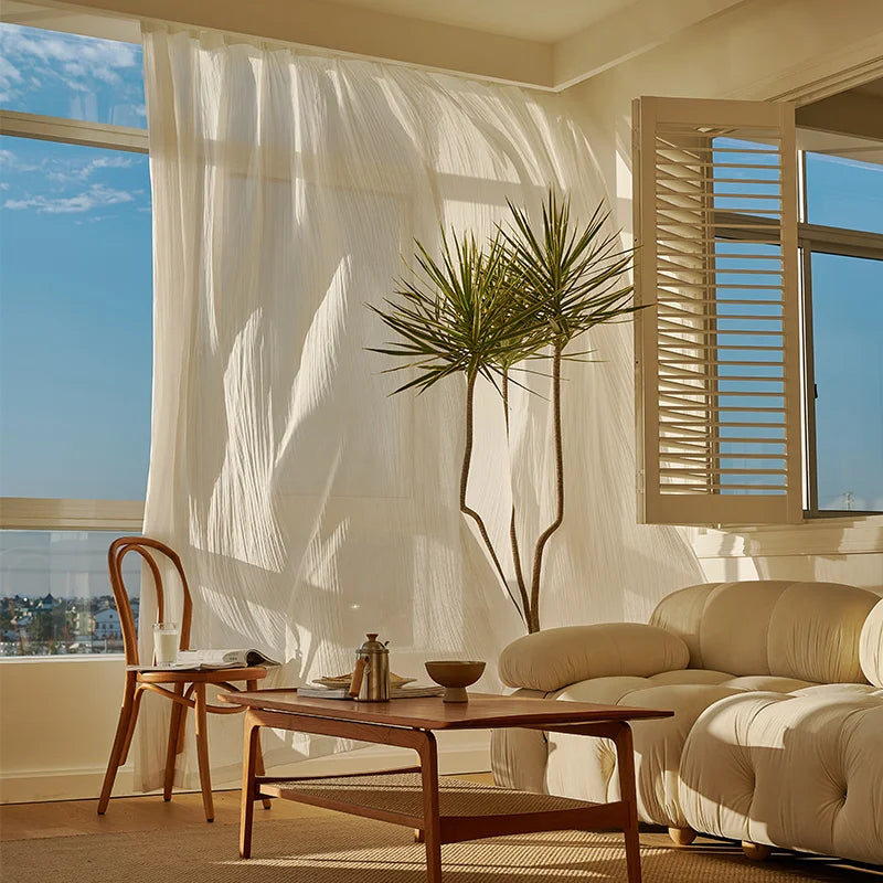Japanese Linen Translucent Gauze Curtain