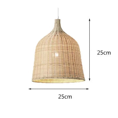 Hand Woven Rattan LED Pendent