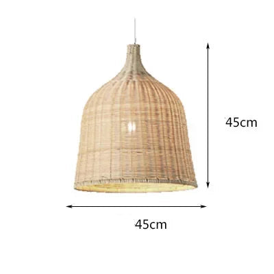 Hand Woven Rattan LED Pendent