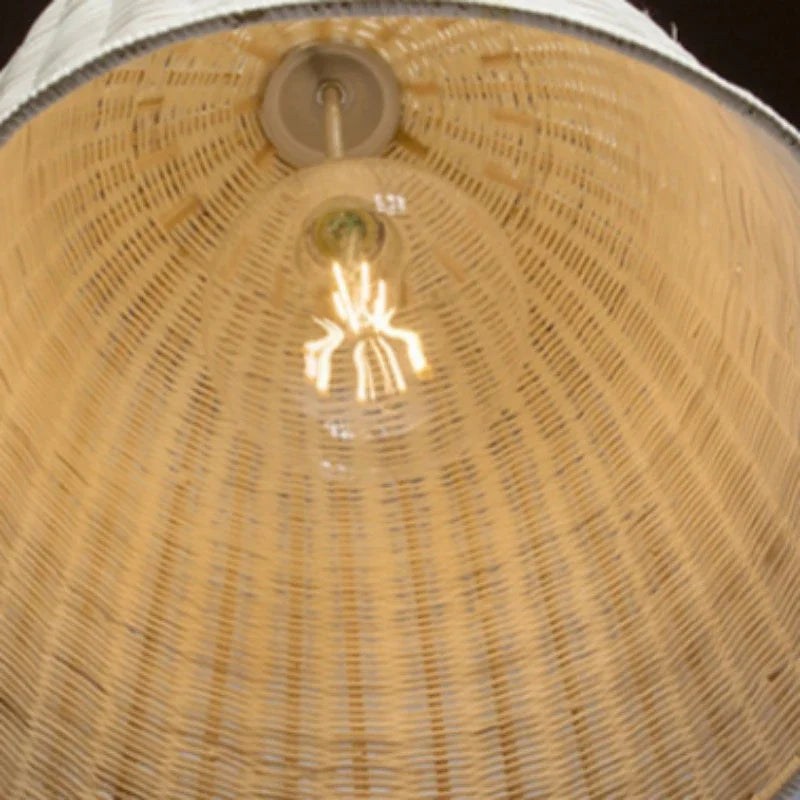 Hand Woven Rattan LED Pendent