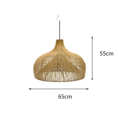 Hand Woven Rattan LED Pendent
