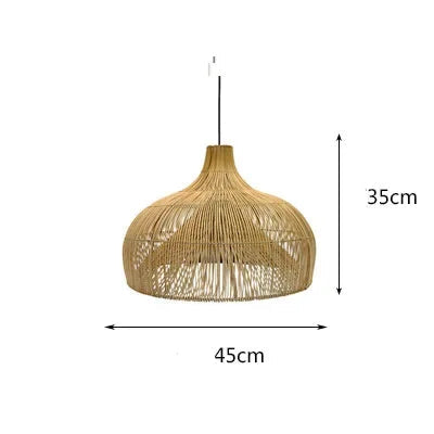 Hand Woven Rattan LED Pendent