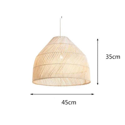 Hand Woven Rattan LED Pendent
