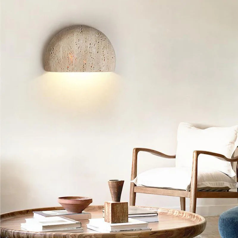 Wabi-sabi Stone Retro Wall Lamp