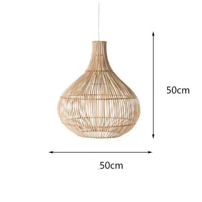 Hand Woven Rattan LED Pendent
