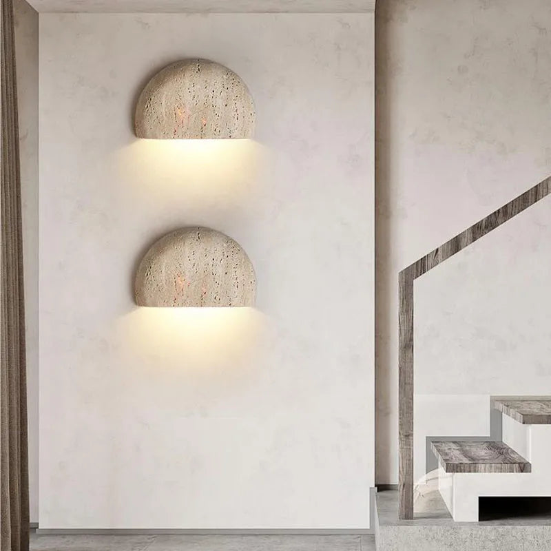 Wabi-sabi Stone Retro Wall Lamp