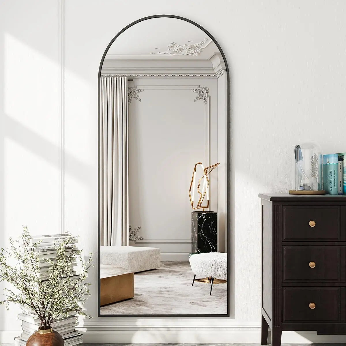 Curved Top Floor Mirror