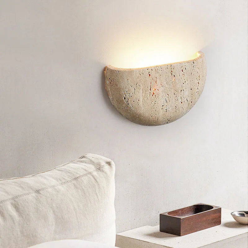 Wabi-sabi Stone Retro Wall Lamp